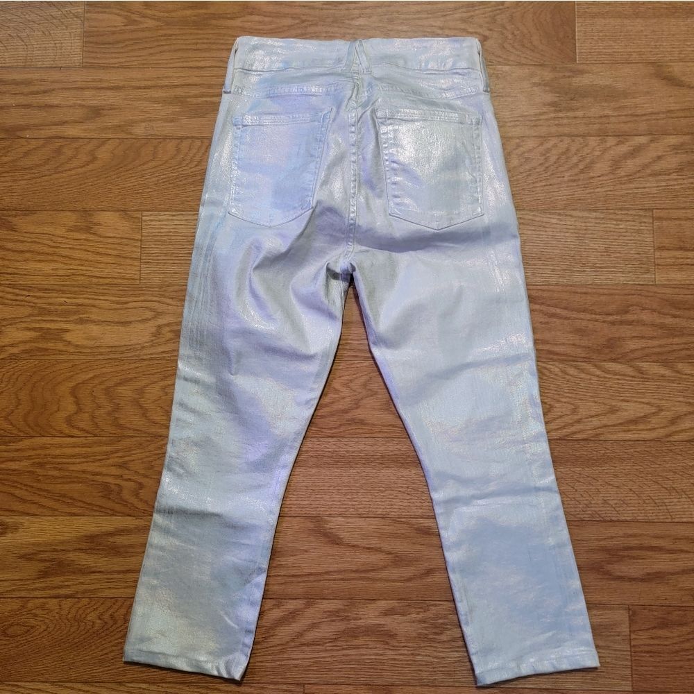 Good American 'Good Legs' Metallic Cropped Jeans - Picture 9 of 12